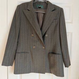 Ralph Lauren Charcoal Pinstripe Blazer